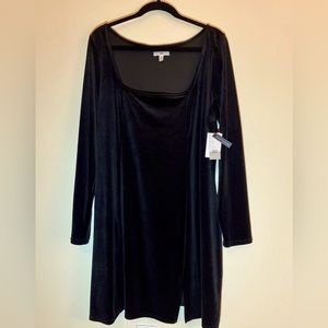 bp velvet dress black NWT